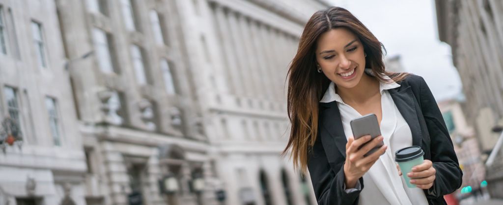 Lawyer using smartphone