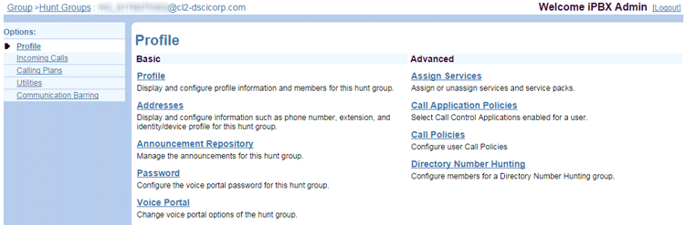 Admin-Hunt-Group-Profile