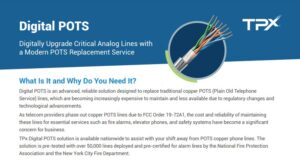Digital POTS Datasheet Feature
