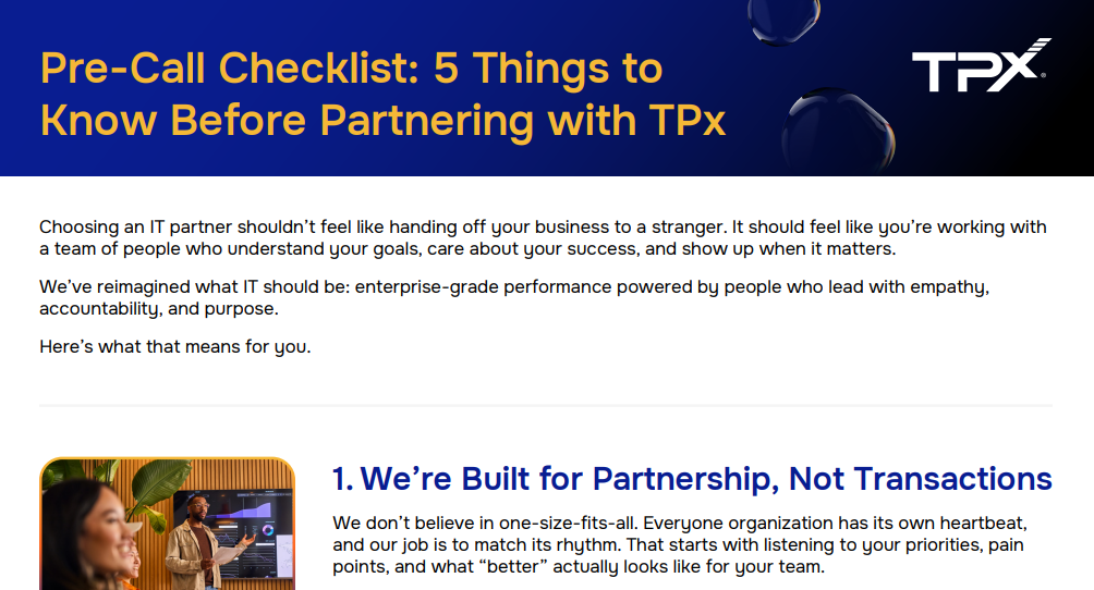 Pre-Call Checklist 5 Things to Know Before Partnering with TP —img