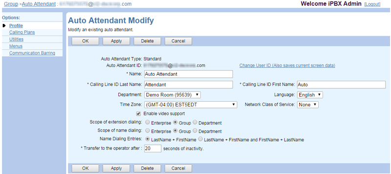 Auto-Attendant-Modify