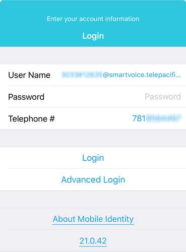 Mobile Identity - iPhone login