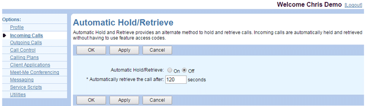 User-Automatic-Hold-Retrieve